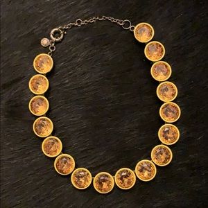 J.CREW YELLOW CRYSTAL BRÛLÉE NECKLACE